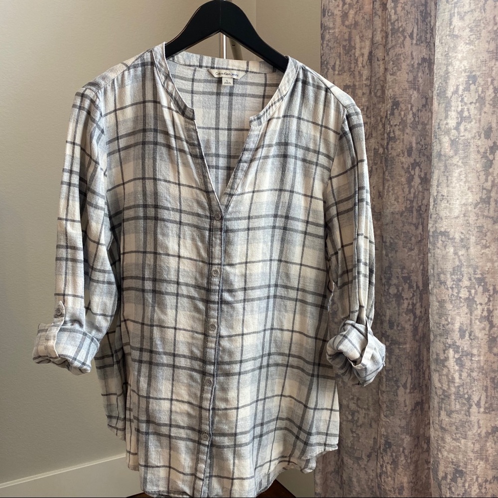 Calvin Klein Jeans Roll-Tab Flannel